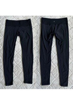 Lululemon | "Coal Pique" Wunder Under Pant Leggings | Size 8